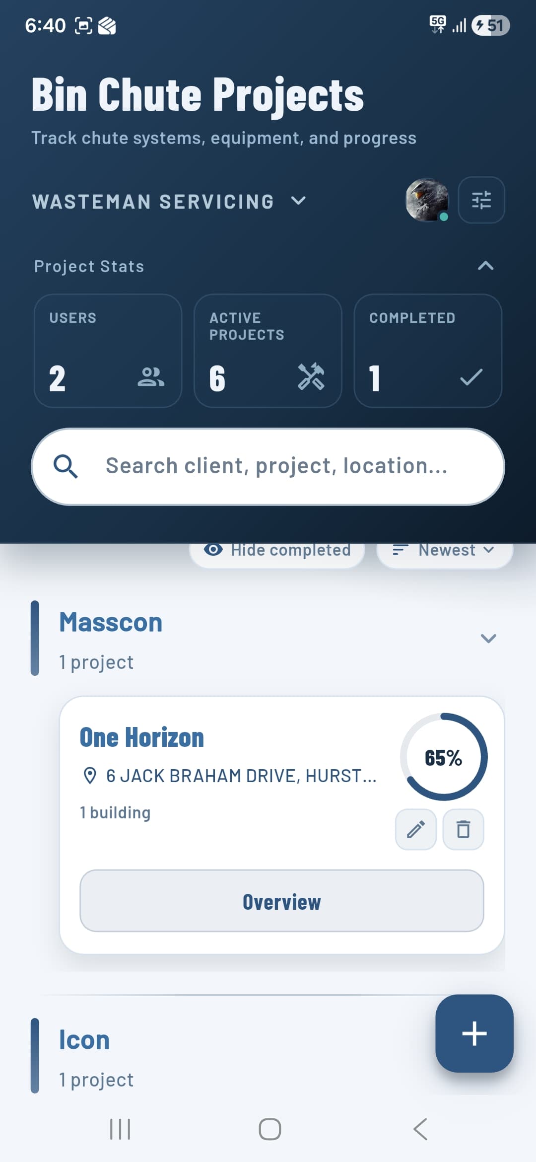 Project dashboard